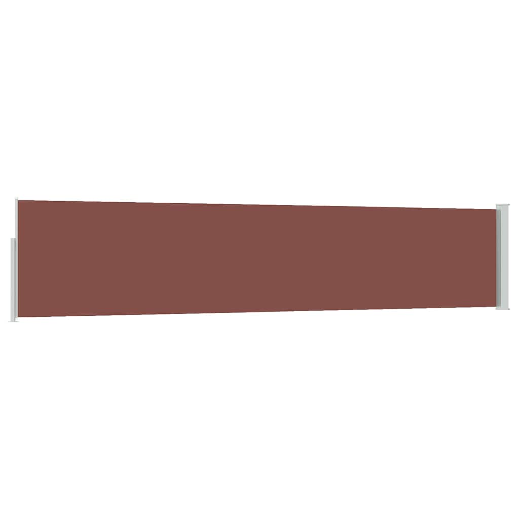 Patio Retractable Side Awning 100x514 cm Brown