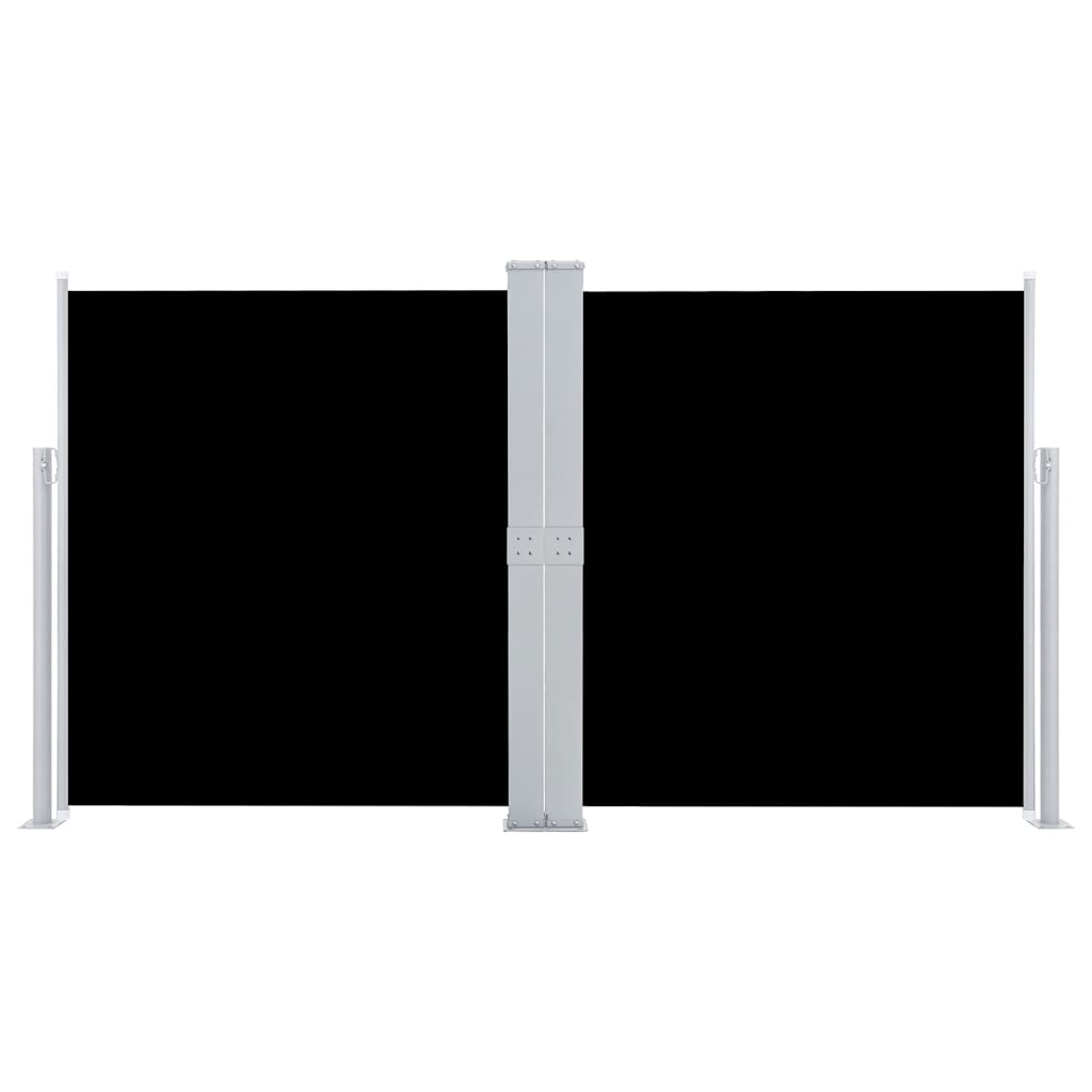 Retractable Side Awning Black 140x600 cm