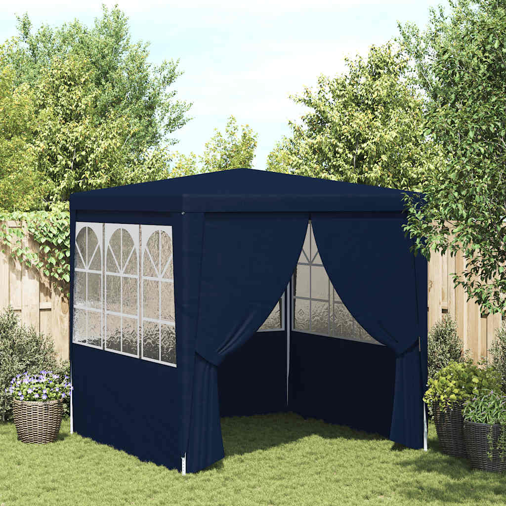 Professional Party Tent with Side Walls 2x2 m Blue 90 g/m²