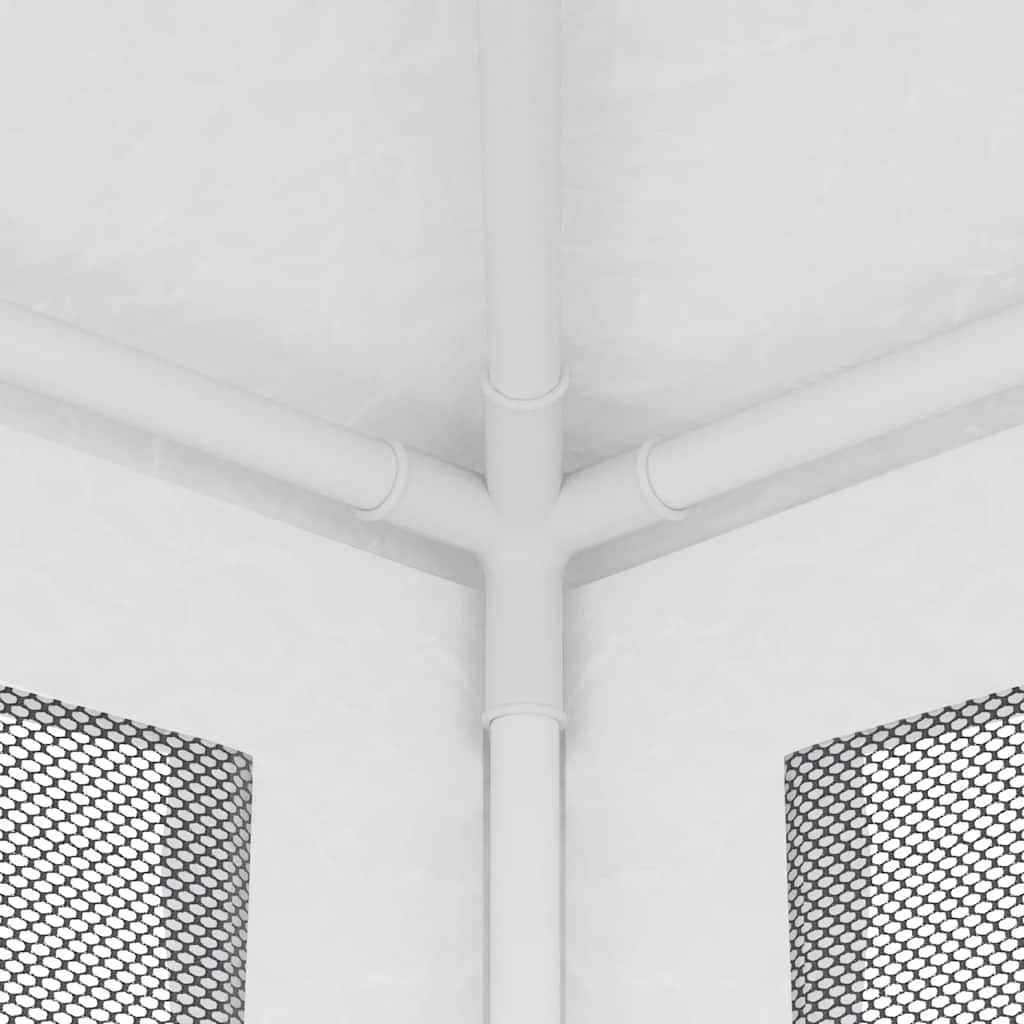 Party Tent with 4 Mesh Sidewalls 2x2 m White
