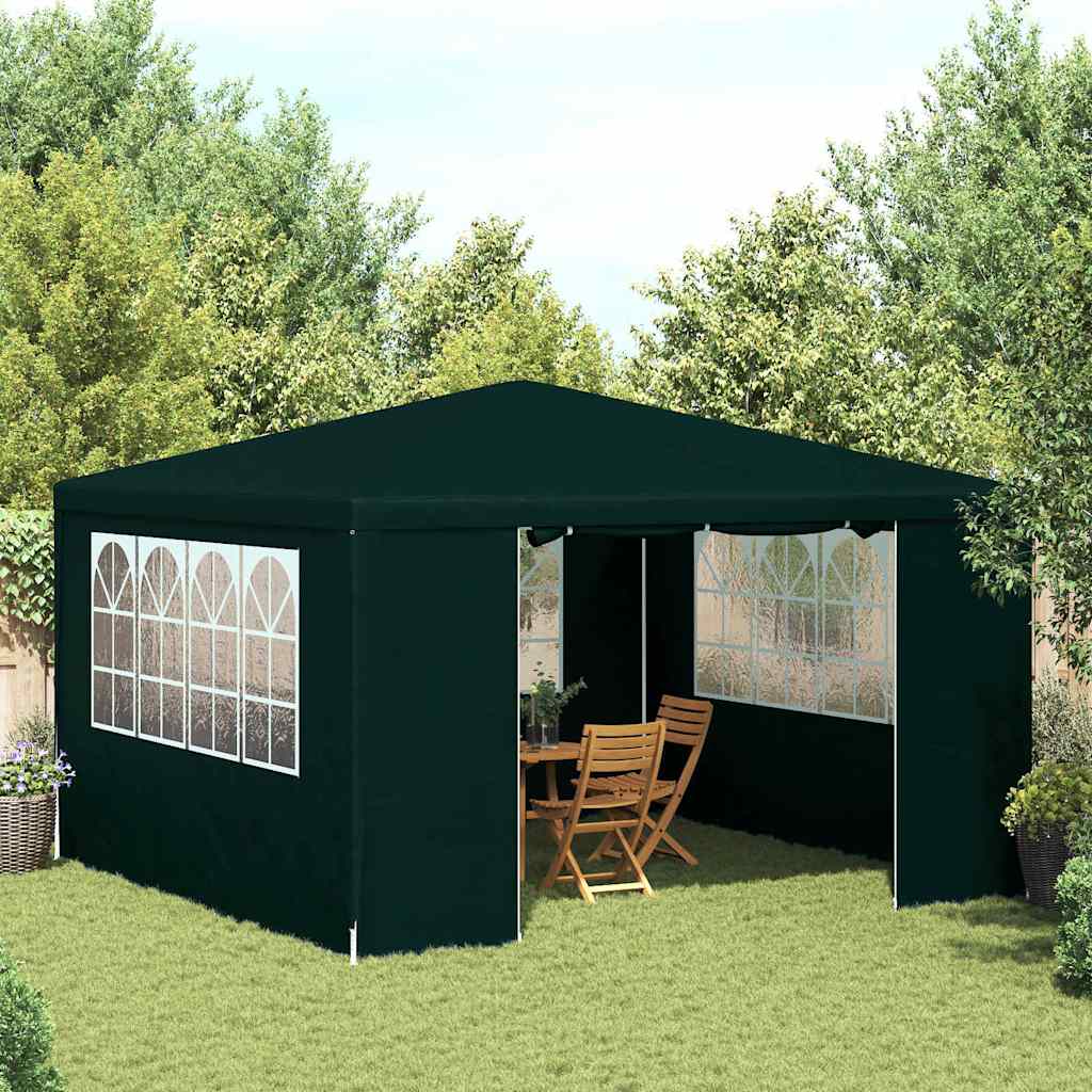 Professional Party Tent with Side Walls 4x4 m Green 90 g/m²