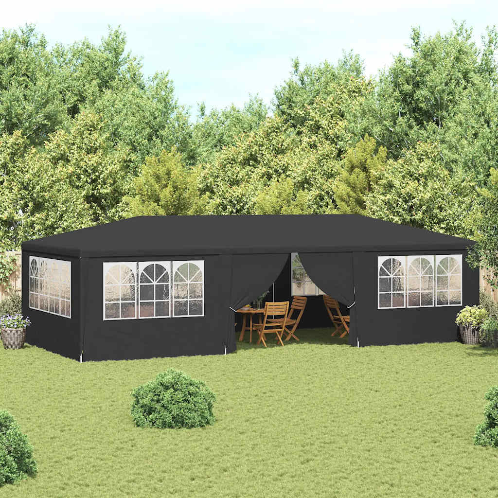 Professional Party Tent with Side Walls 4x9 m Anthracite 90 g/m²