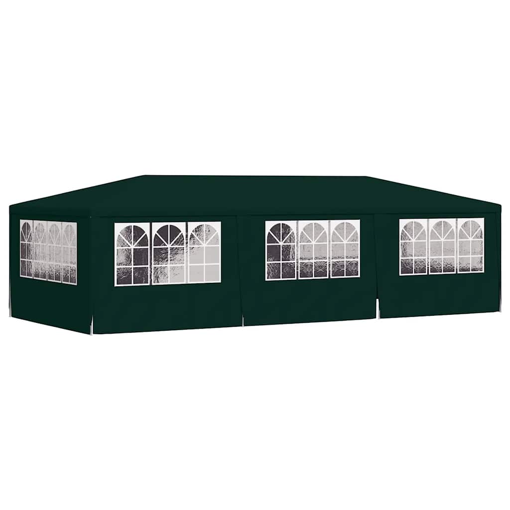 Professional Party Tent with Side Walls 4x9 m Green 90 g/m²
