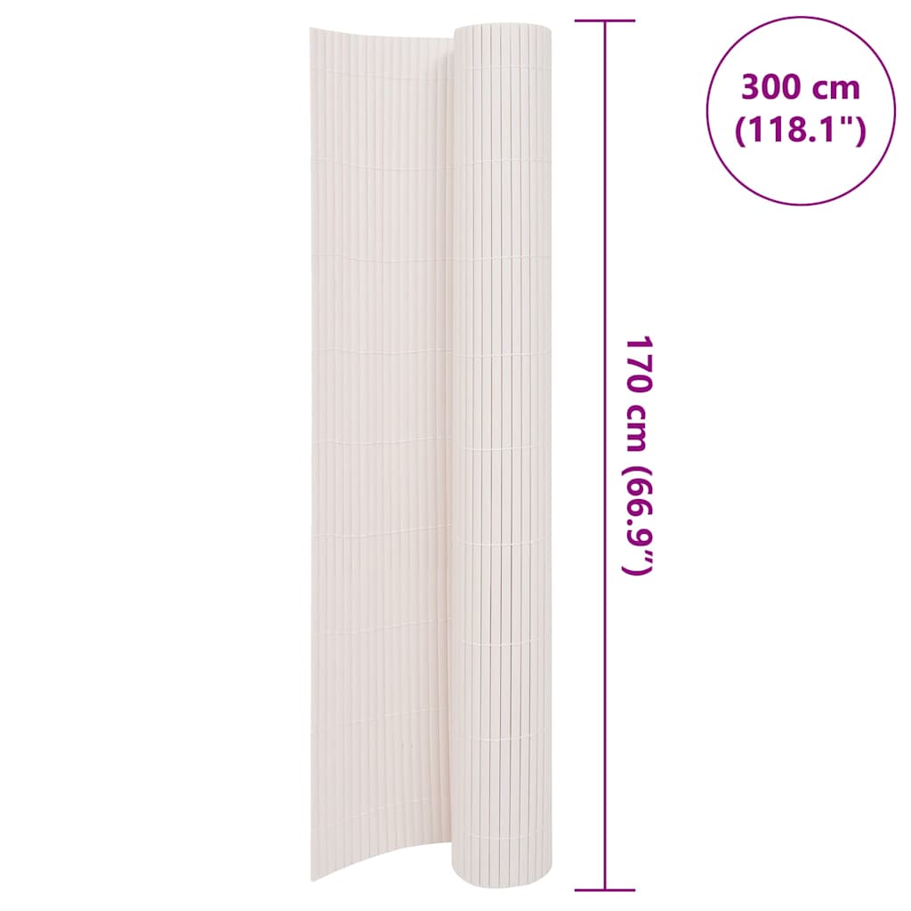 Double-Sided Garden Fence 170x300 cm White