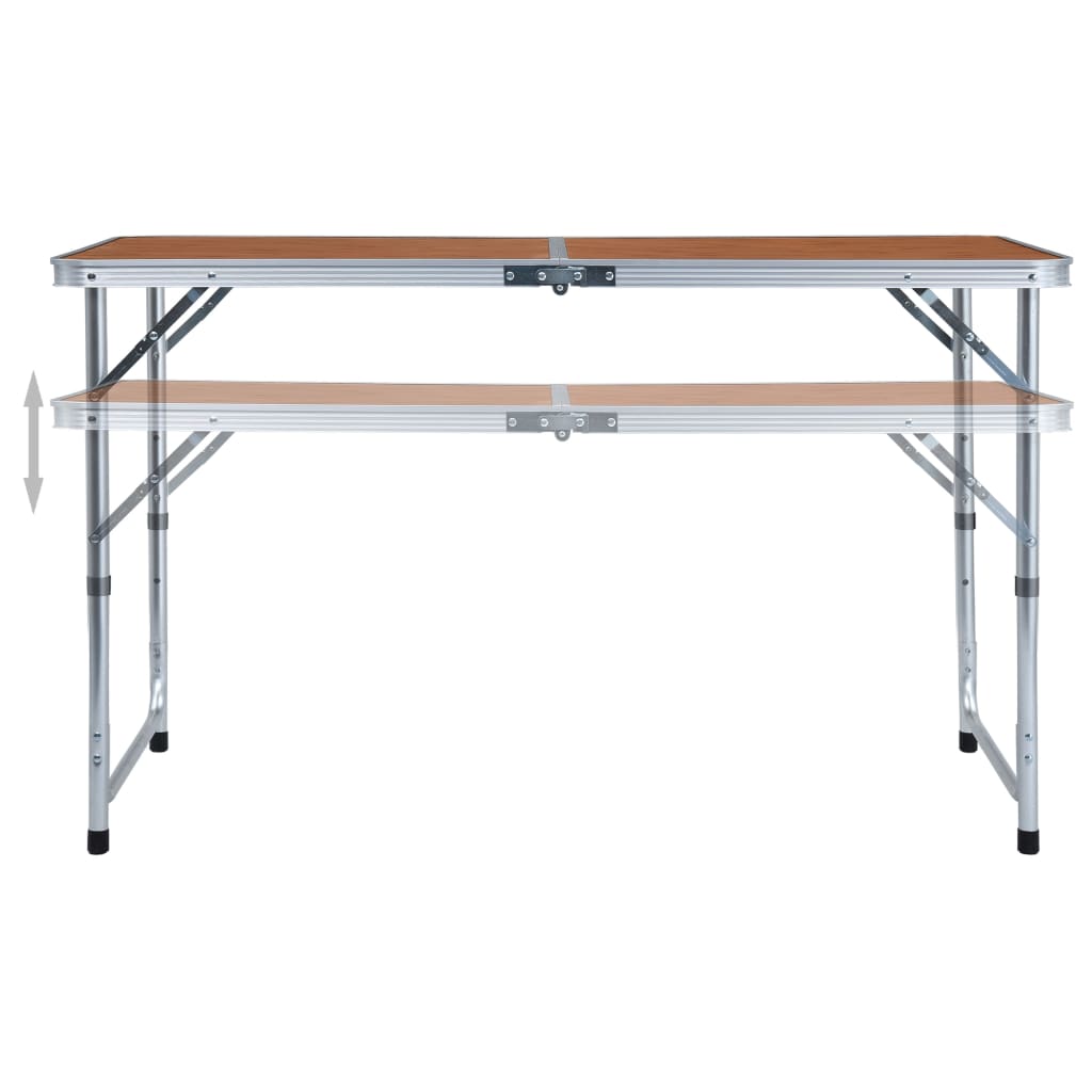 Foldable Camping Table Aluminium 120x60 cm