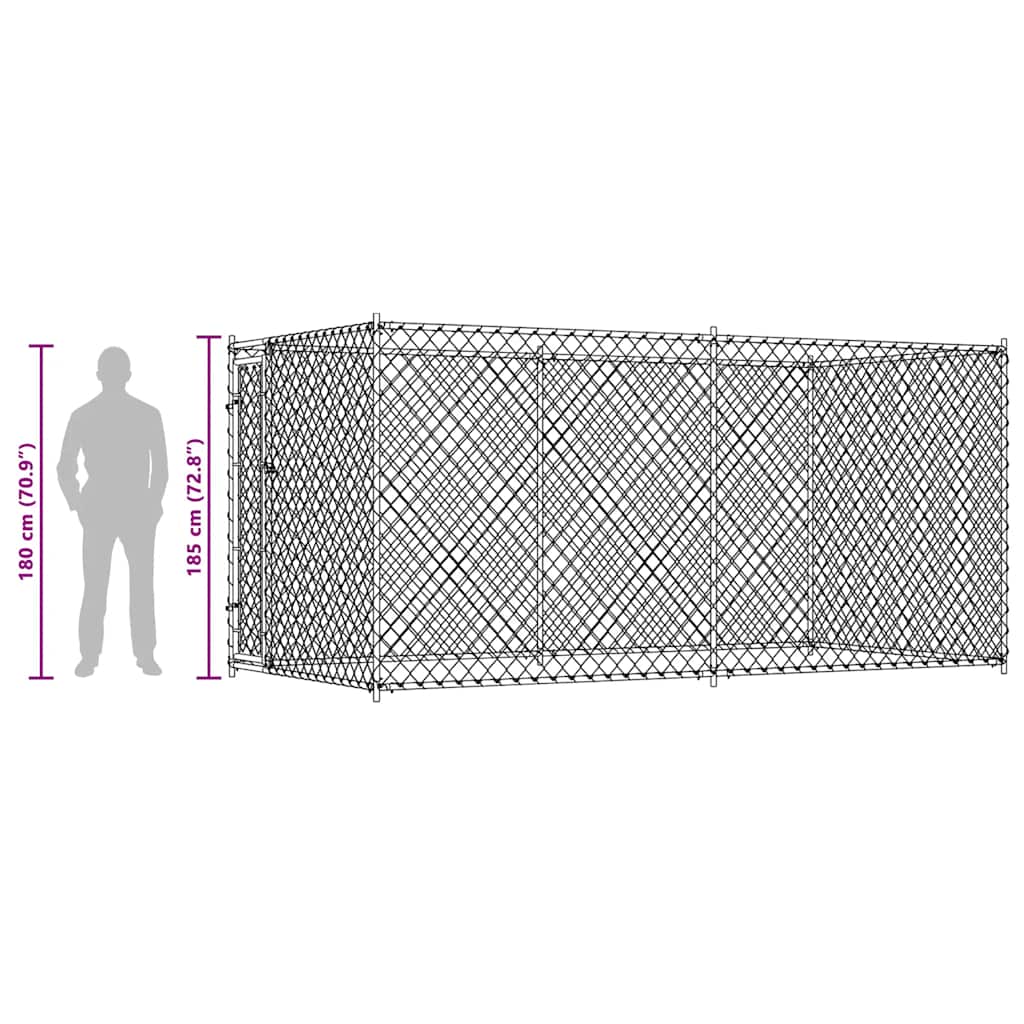Outdoor Dog Kennel 382x192x185 cm