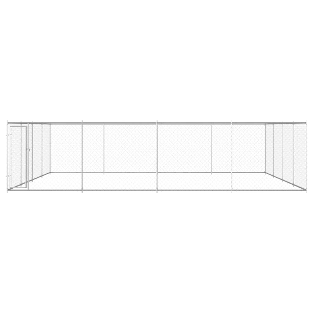 Outdoor Dog Kennel Galvanised Steel 760x760x185 cm