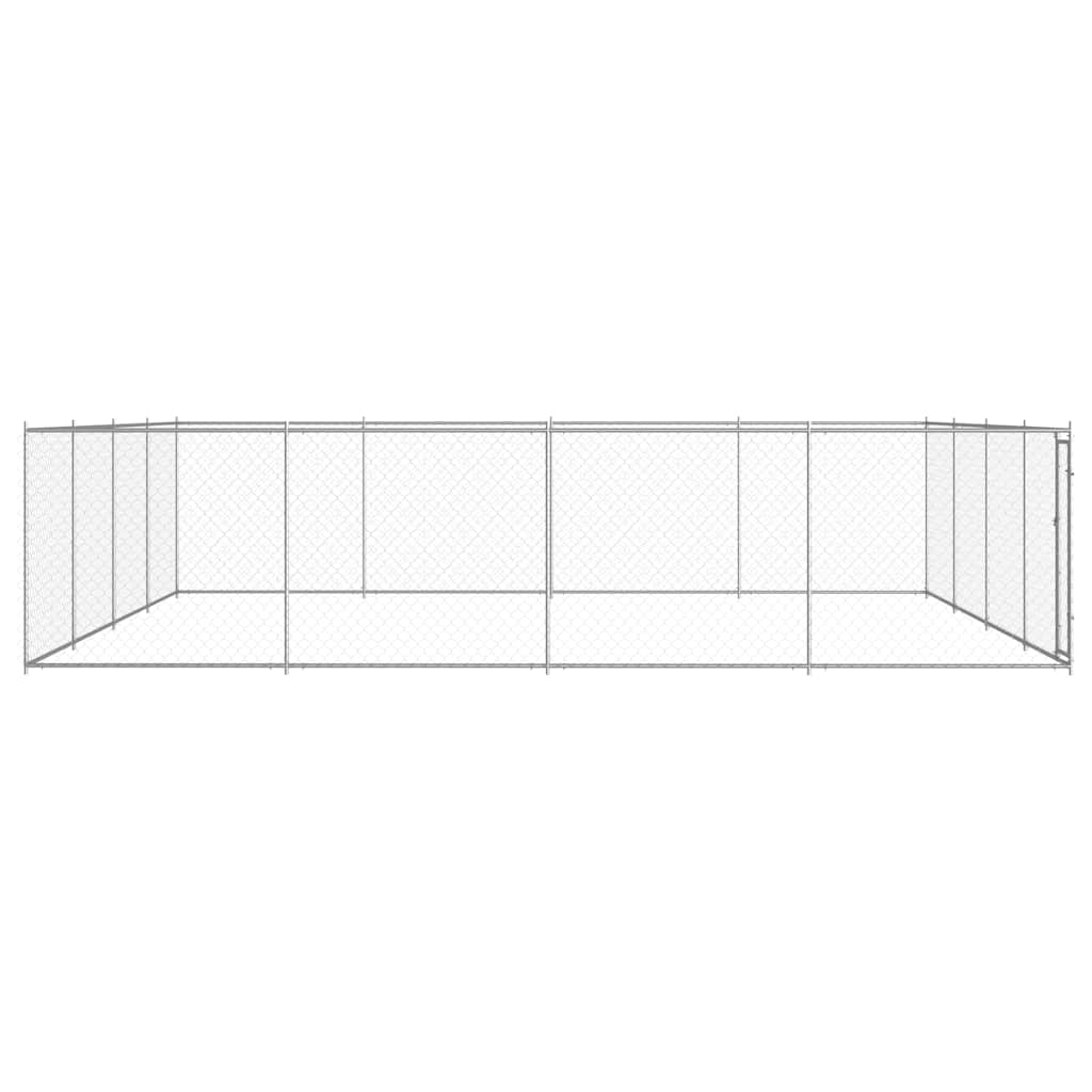 Outdoor Dog Kennel Galvanised Steel 760x760x185 cm