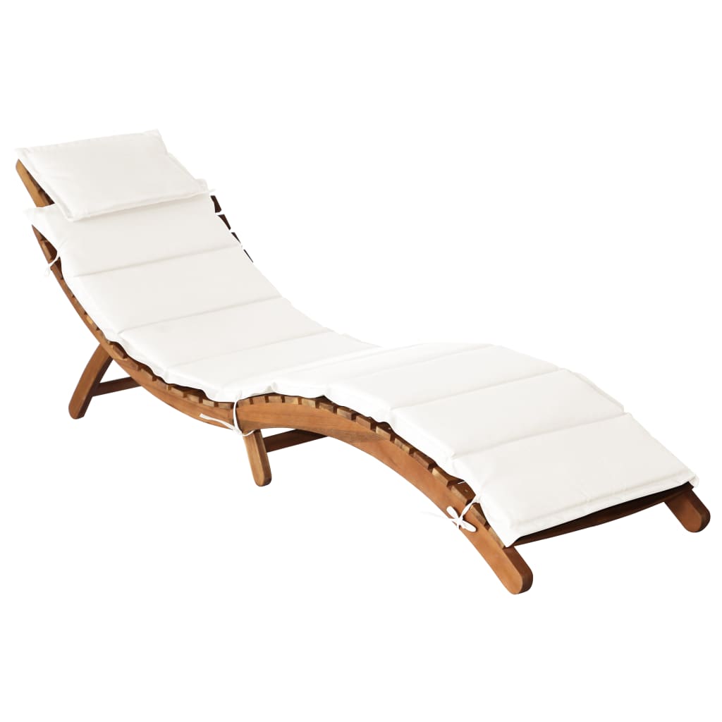 Sunloungers Solid Acacia Wood Cream