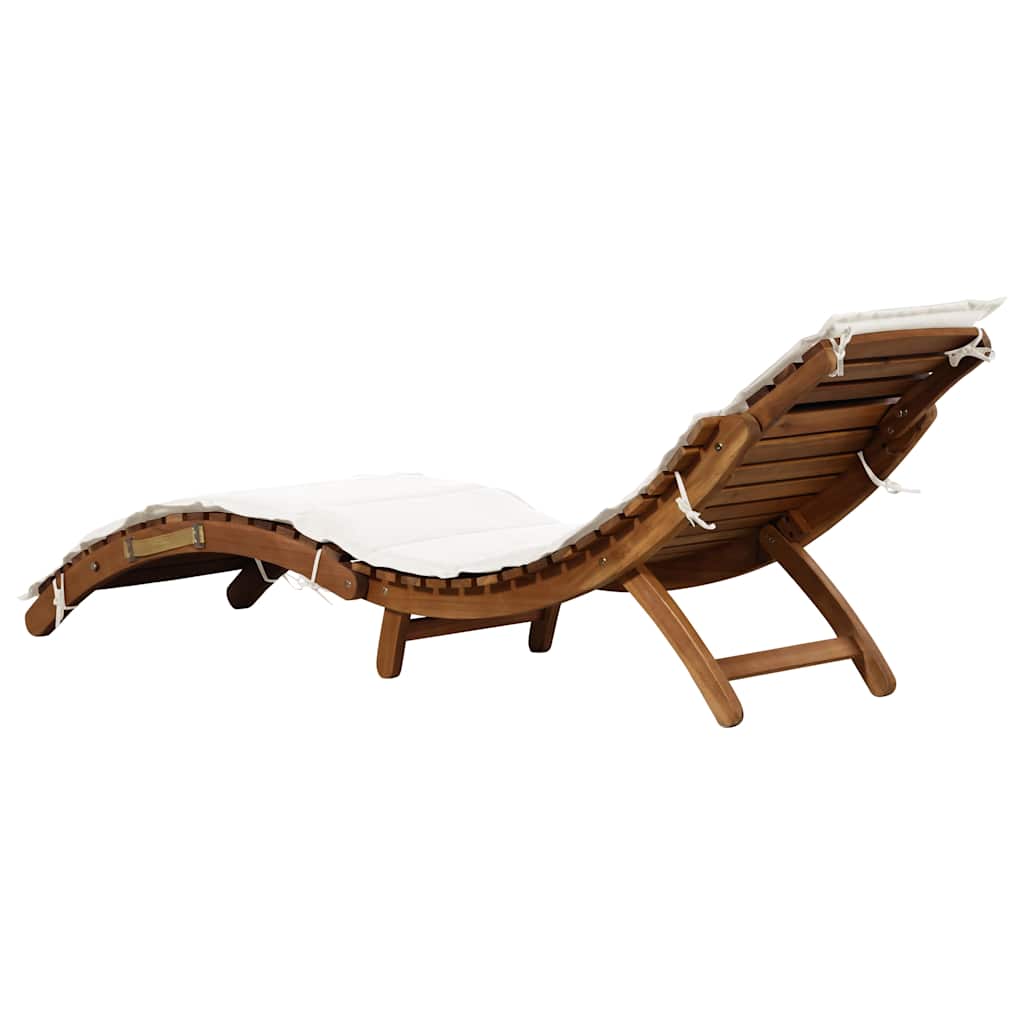 Sunloungers Solid Acacia Wood Cream