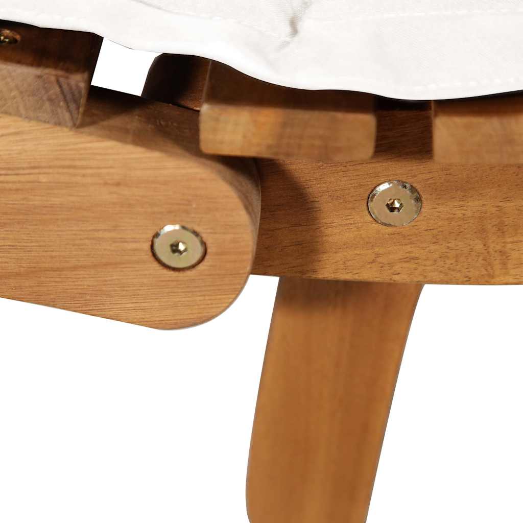 Sunloungers Solid Acacia Wood Cream