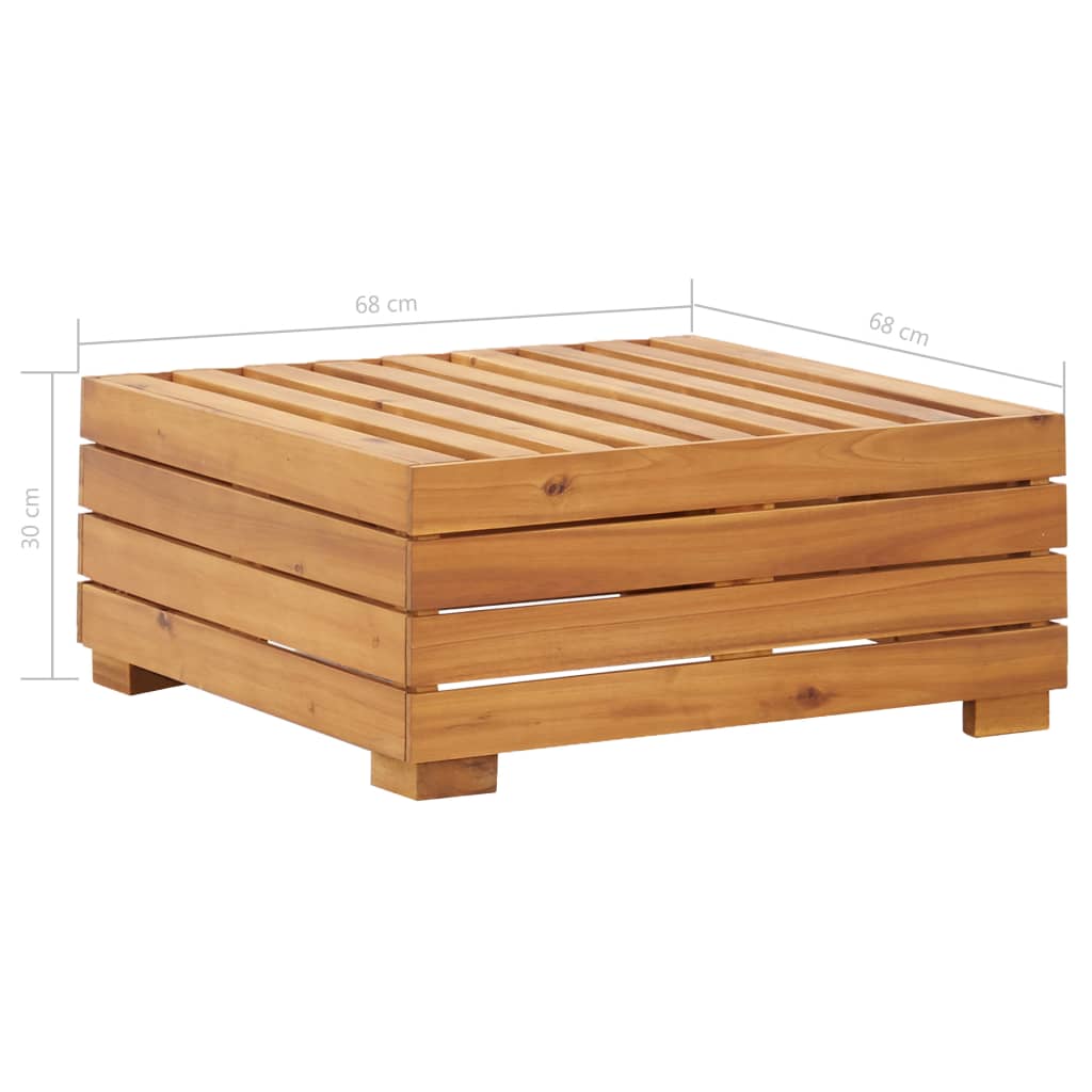 Sectional Footrest 1 pc with Cushion Solid Acacia Wood