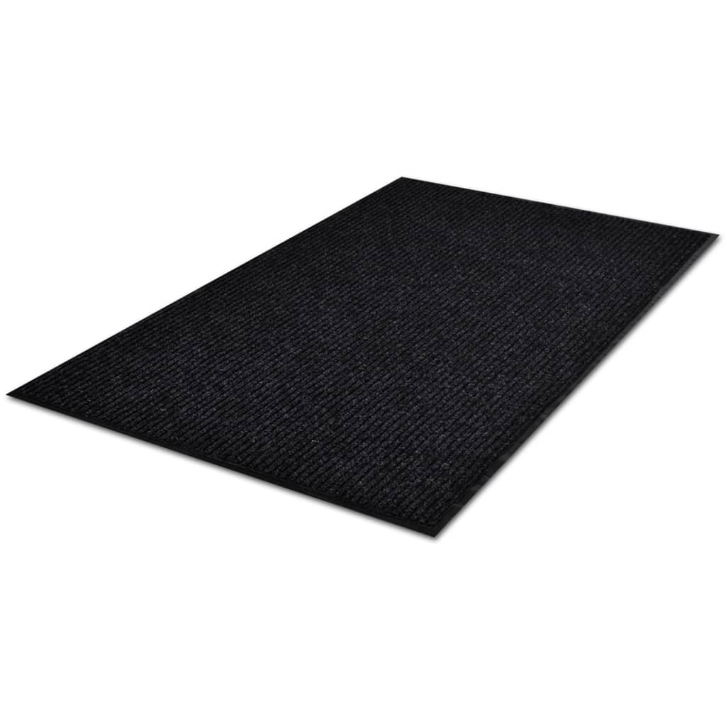 Door Mat Black 117x220 cm PVC
