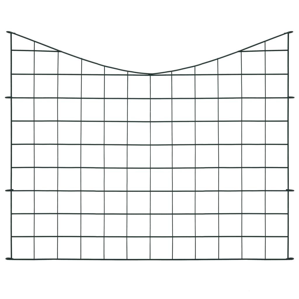 Lower Arch Garden Fence Set 77.5x64 cm Green