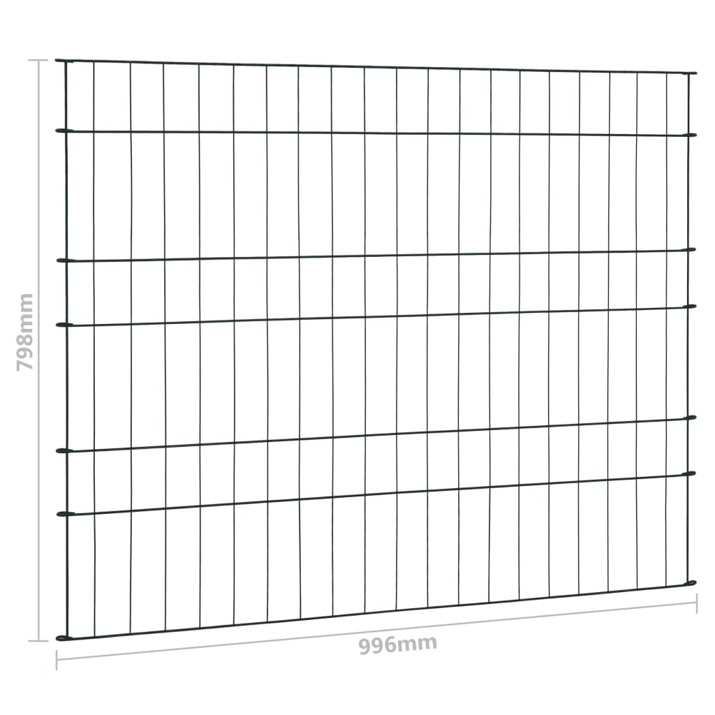 Garden Fence Set 99.6x79.8 cm Green