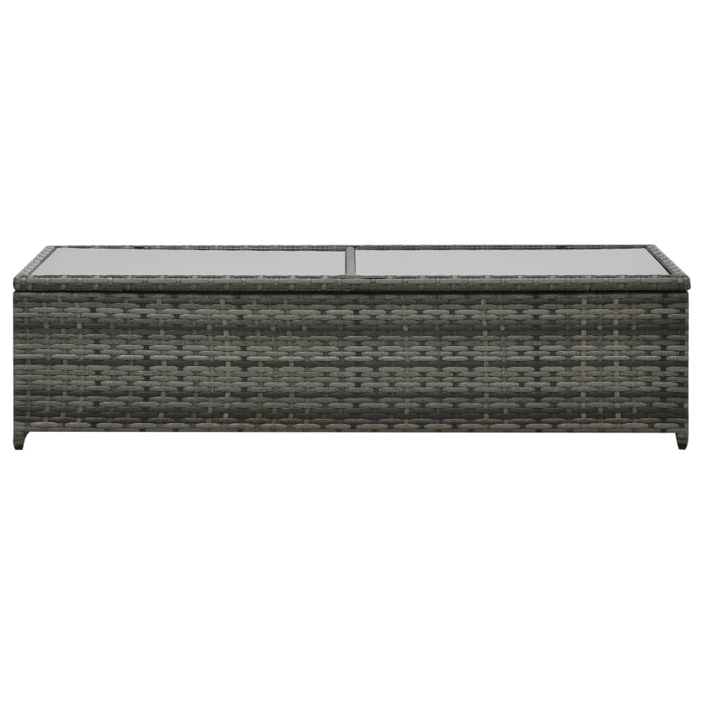 4 Piece Garden Lounge Set with Cushions Poly Rattan Anthracite