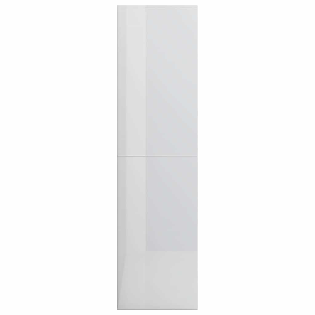 Book Cabinet/Room Divider High Gloss White 155x24x160 cm Engineered Wood