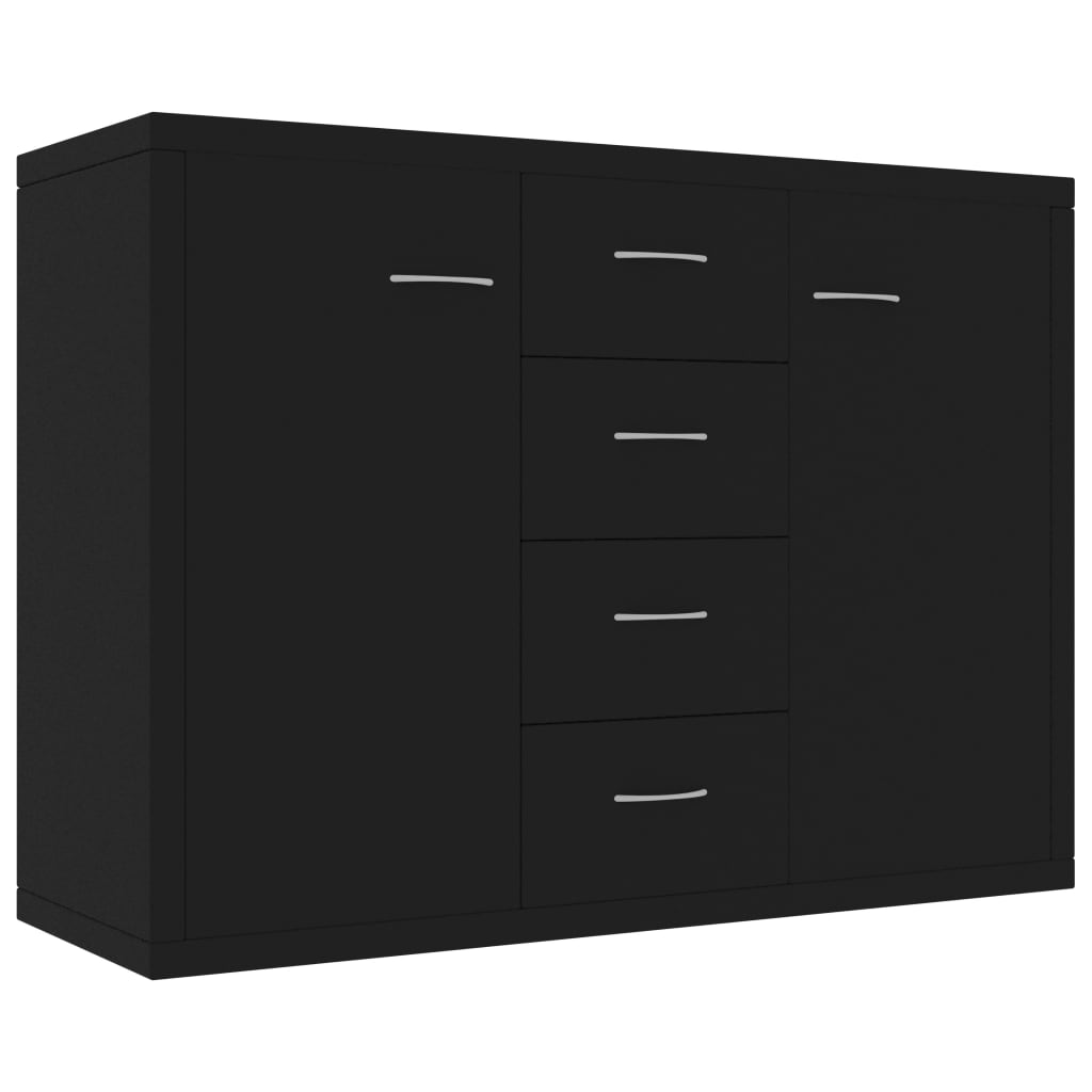 Sideboard Black 88x30x65 cm Engineered Wood