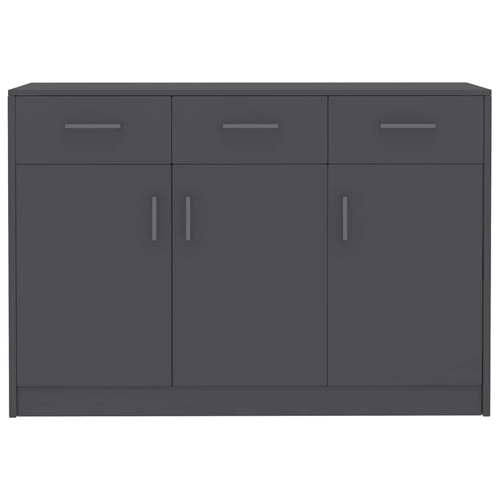 Sideboard Grey 110x30x75 cm Engineered Wood