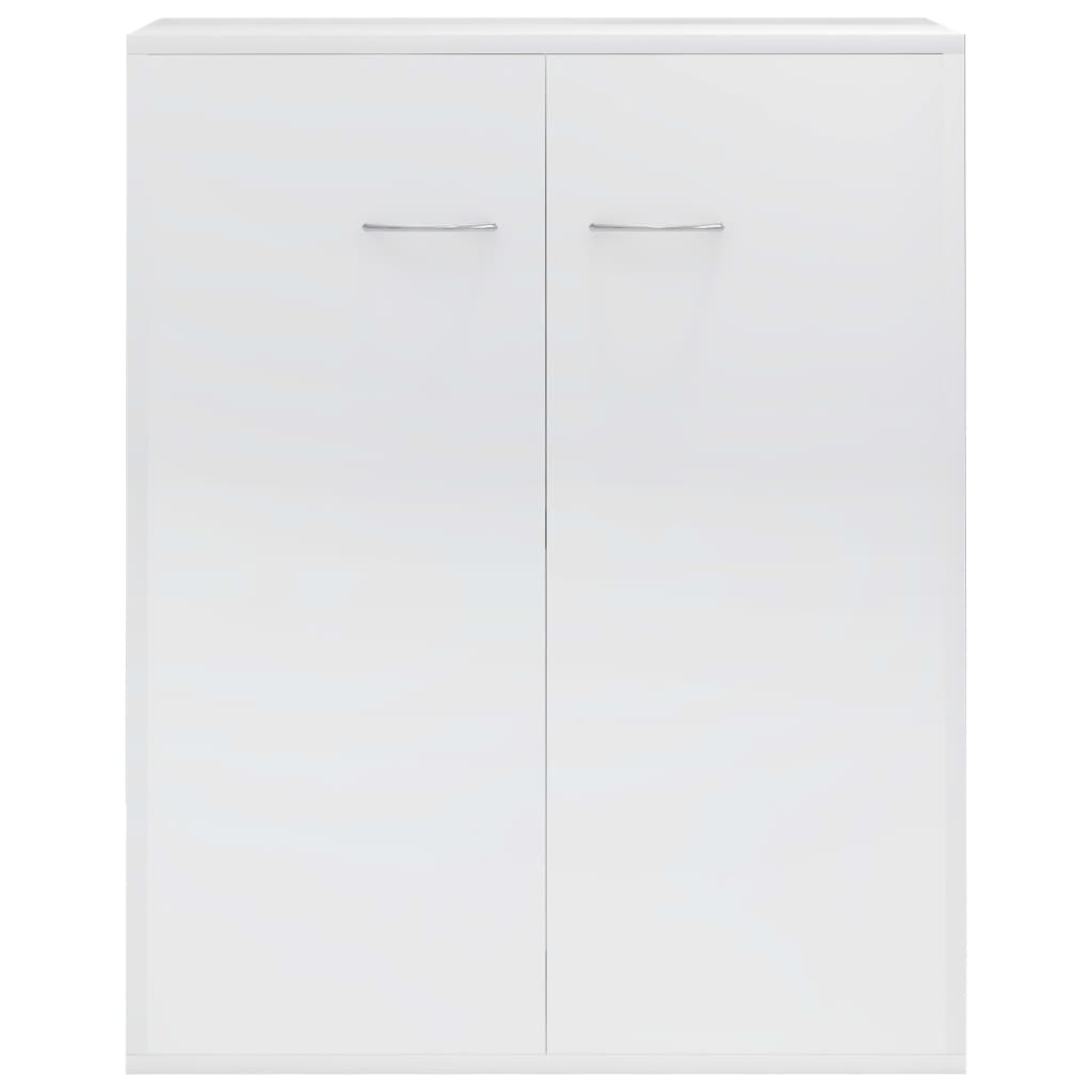 Sideboard High Gloss White 60x30x75 cm Engineered Wood