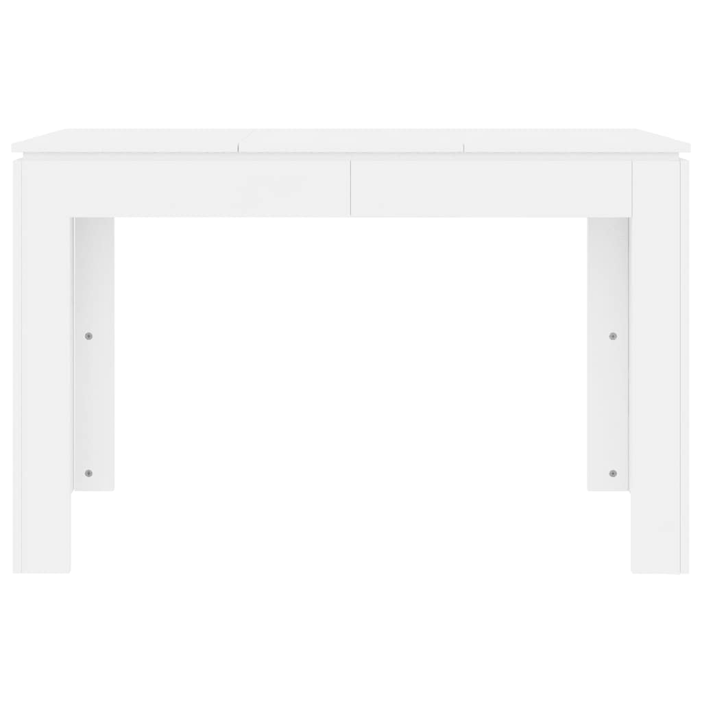 Dining Table White 120x60x76 cm Engineered Wood
