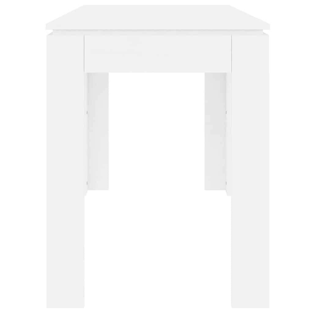 Dining Table White 120x60x76 cm Engineered Wood