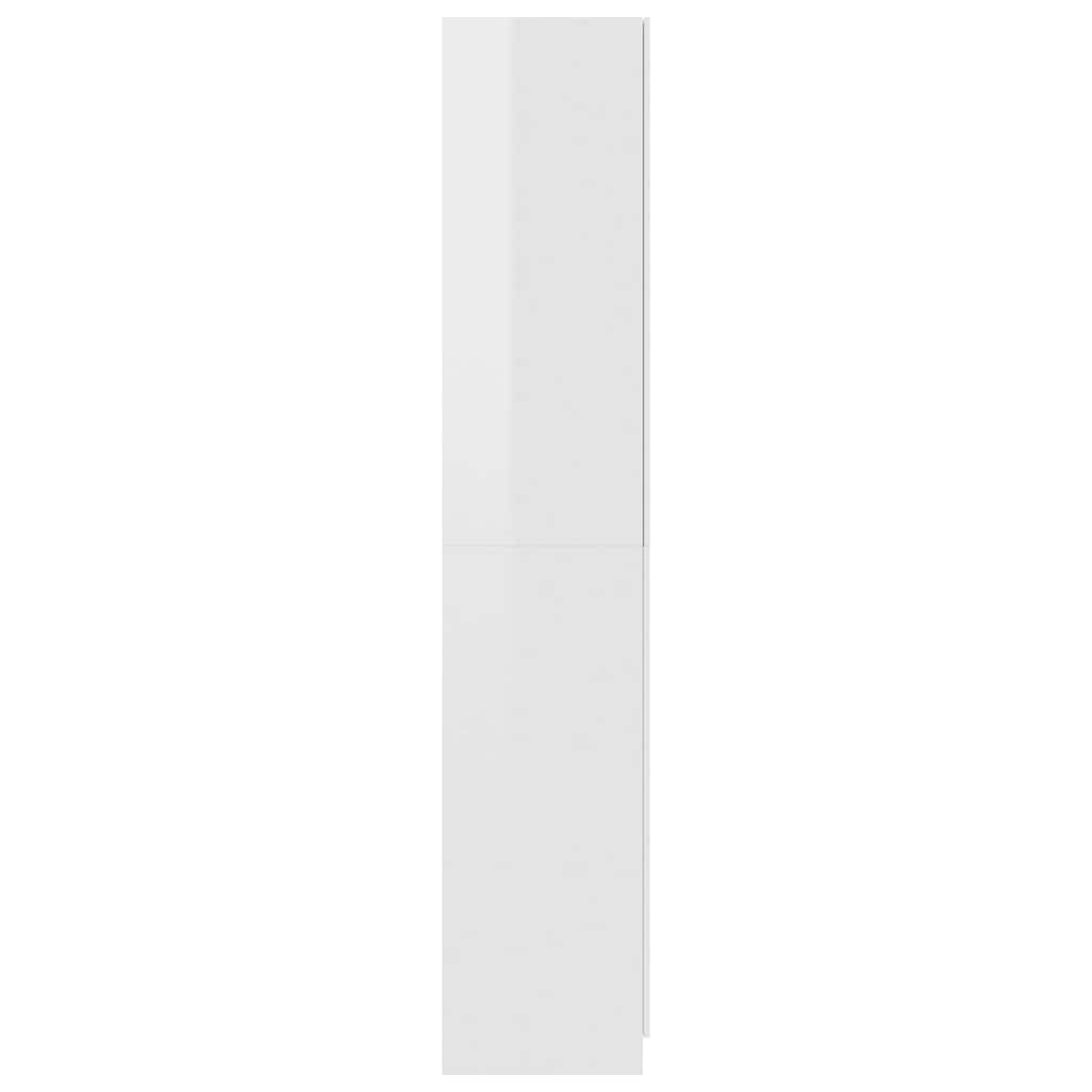 3-Door Wardrobe High Gloss White 120x50x180 cm Engineered Wood