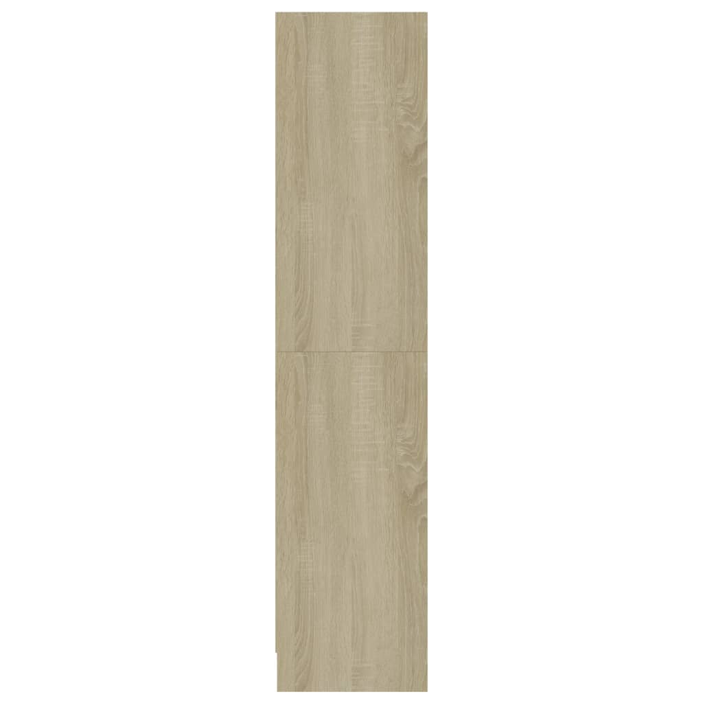 3-Tier Book Cabinet Sonoma Oak 60x24x109 cm Engineered Wood