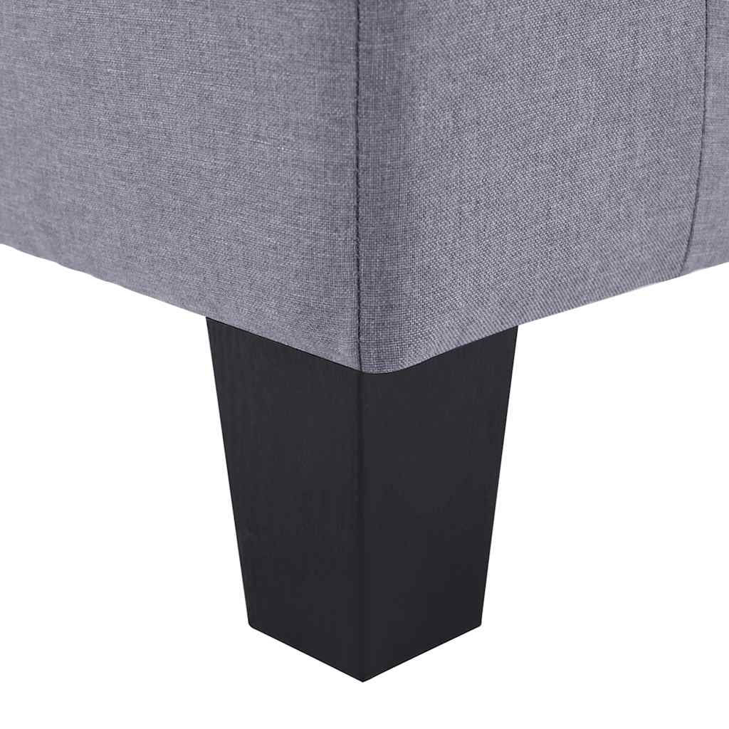 4-Seater Sofa Light Grey Fabric