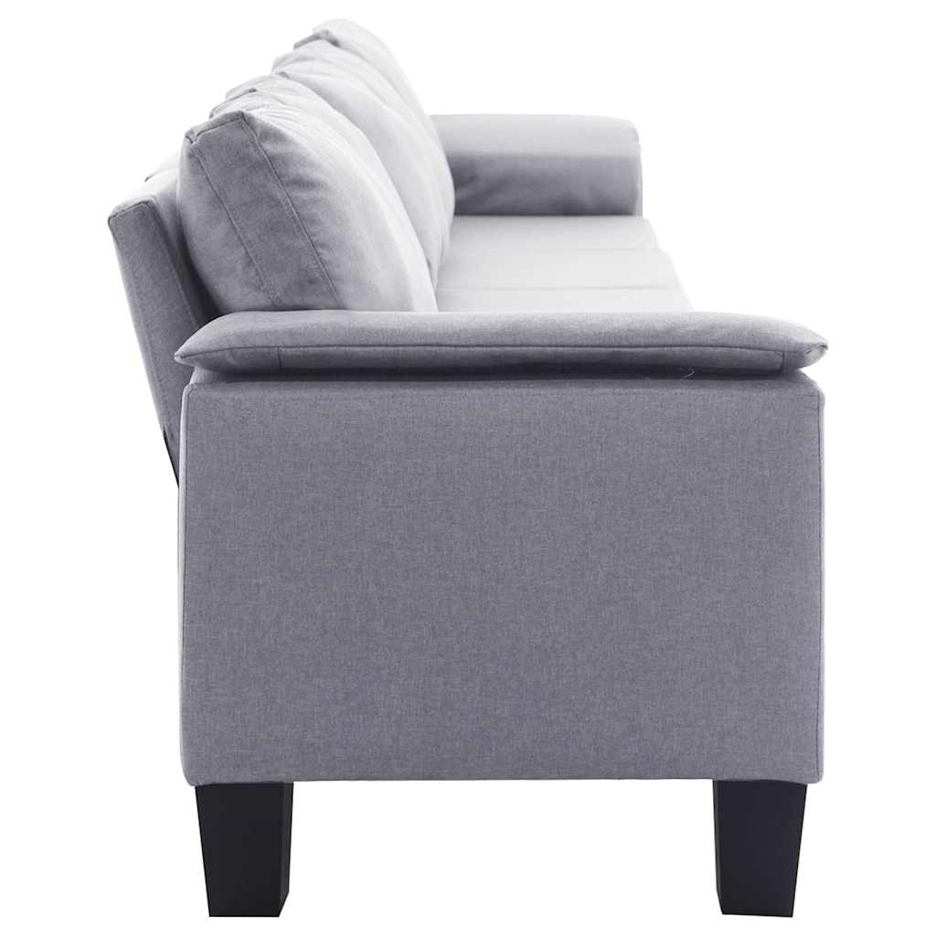 5-Seater Sofa Light Grey Fabric