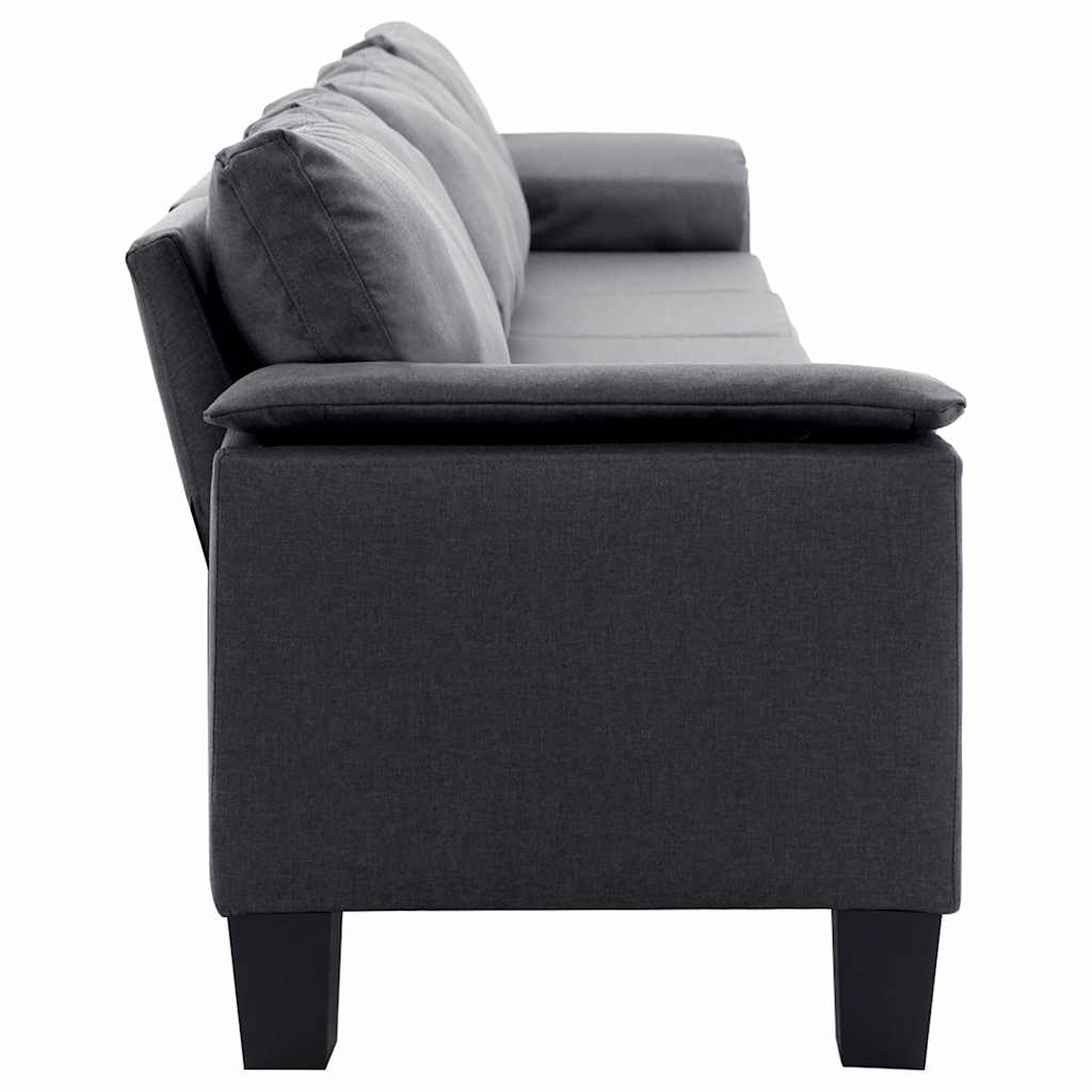 5-Seater Sofa Dark Grey Fabric
