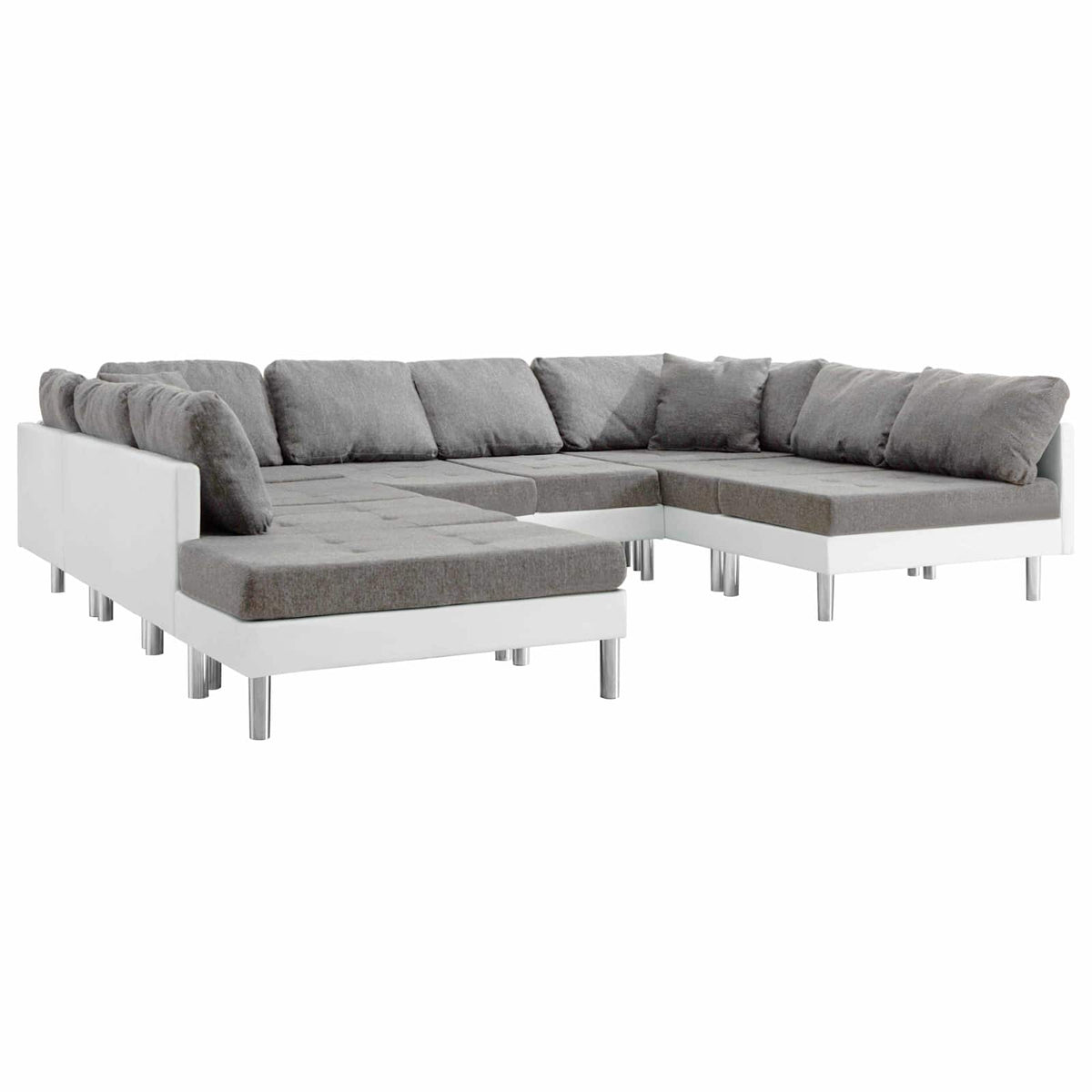 Sofa White Artificial Leather