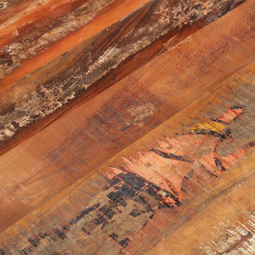 Rectangular Table Top 70x90 cm 15-16 mm Solid Wood Reclaimed