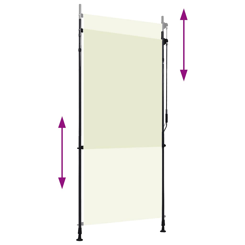 Outdoor Roller Blind 100x270 cm Cream