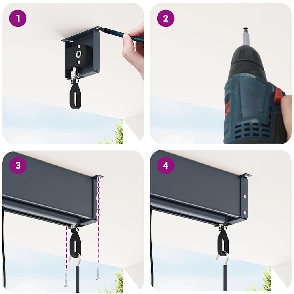 Outdoor Roller Blind 160x250 cm Anthracite