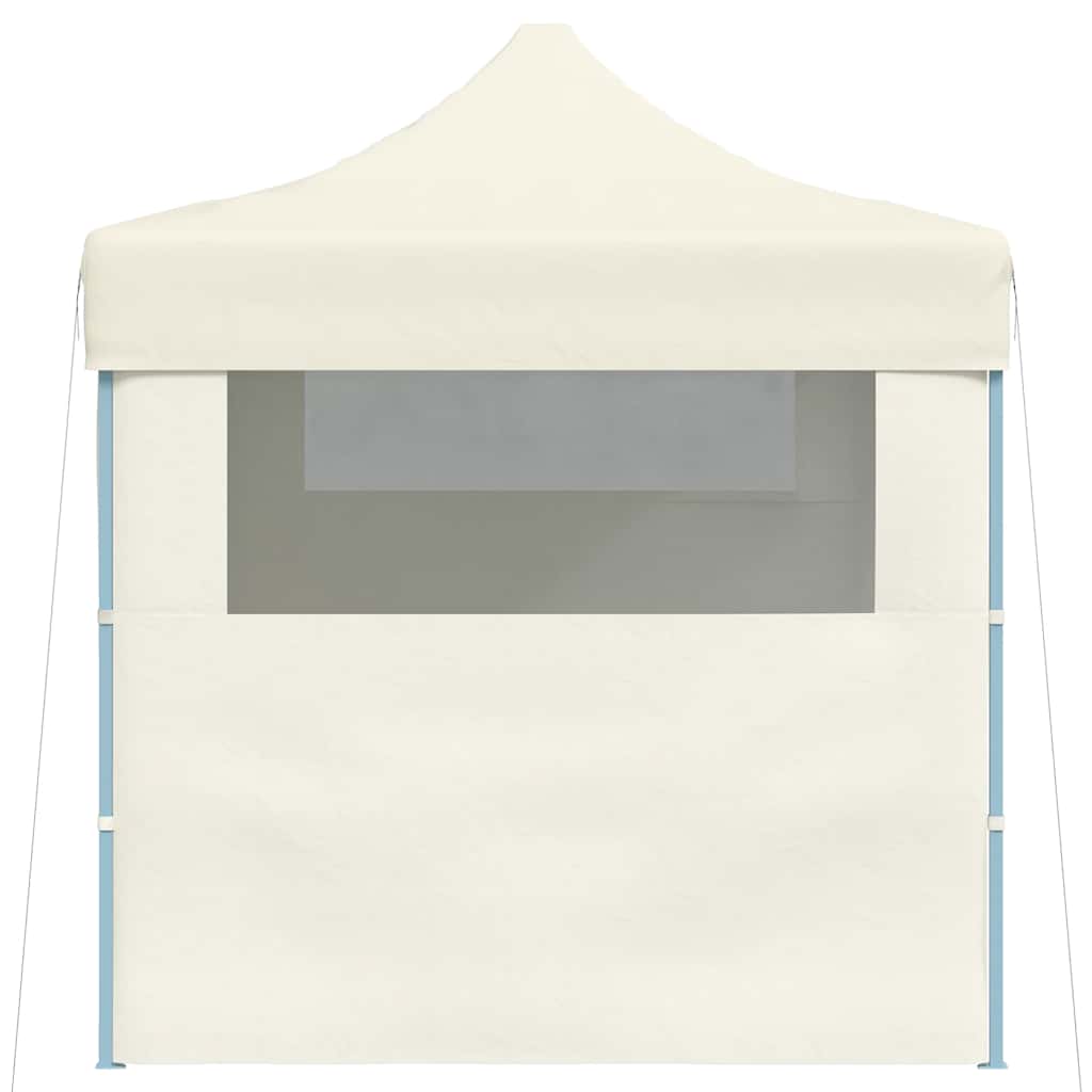 Professional Folding Party Tent with 3 Sidewalls 3x4 m Steel Cream
