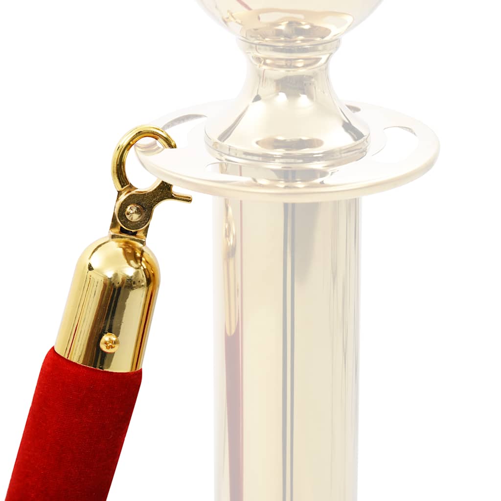 Stanchion Stand Rope Red and Golden Velvet