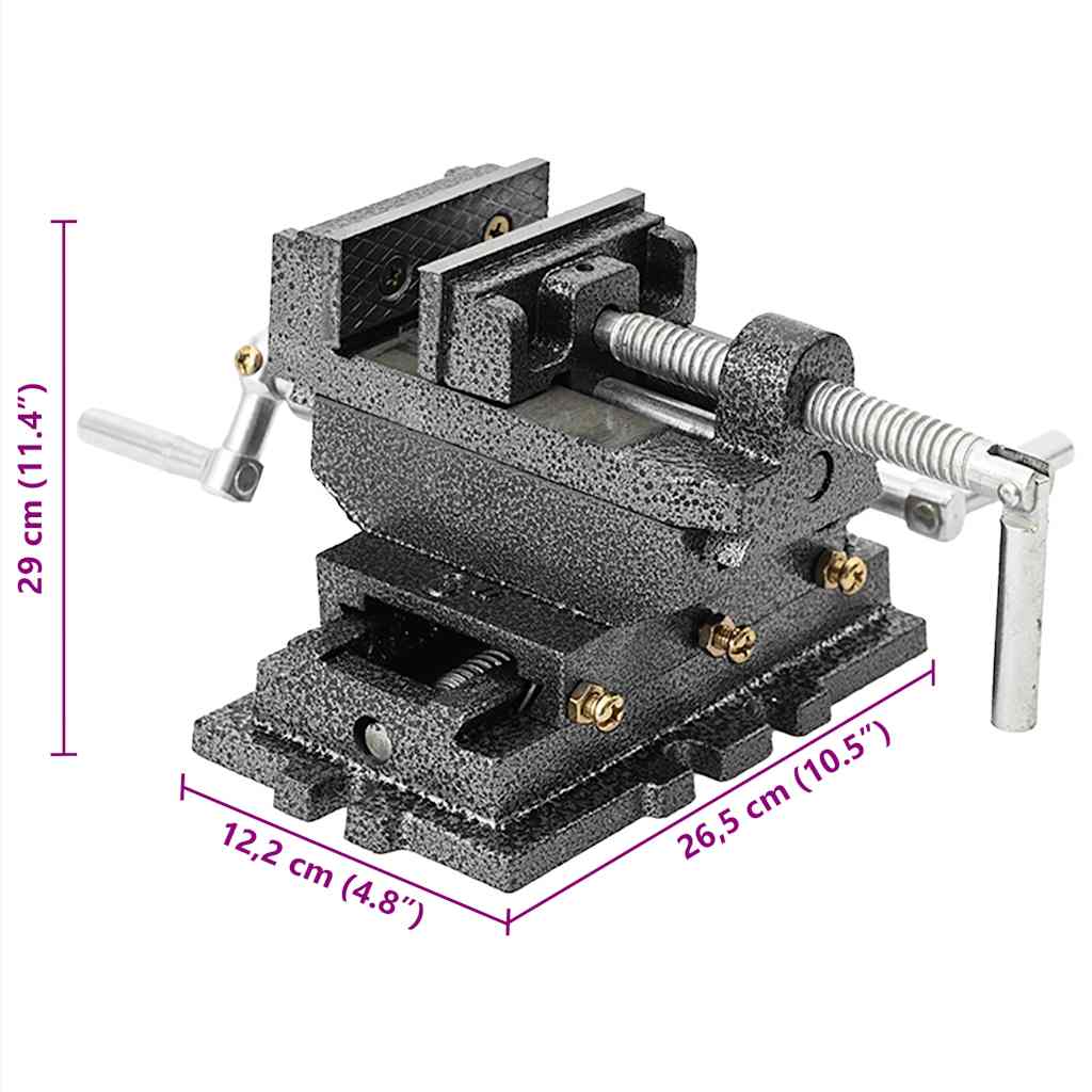 Manually Operated Cross Slide Drill Press Vice 70 mm
