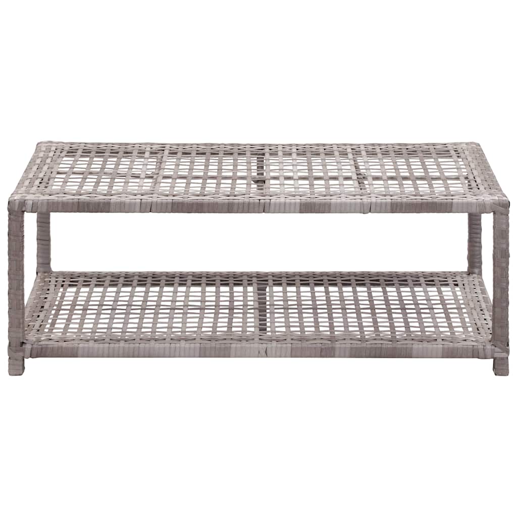 Shoe Bench Grey 80x40x30 cm Poly Rattan