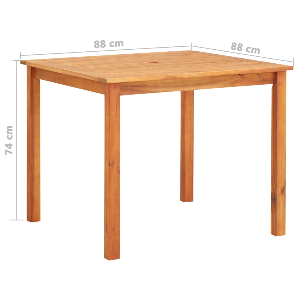 5 Piece Outdoor Dining Set with Cushions Solid Wood Acacia