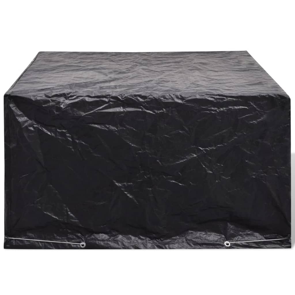 Garden Furniture Covers 2 pcs 6 Person Poly Rattan Set 8 Eyelets 172x113cm
