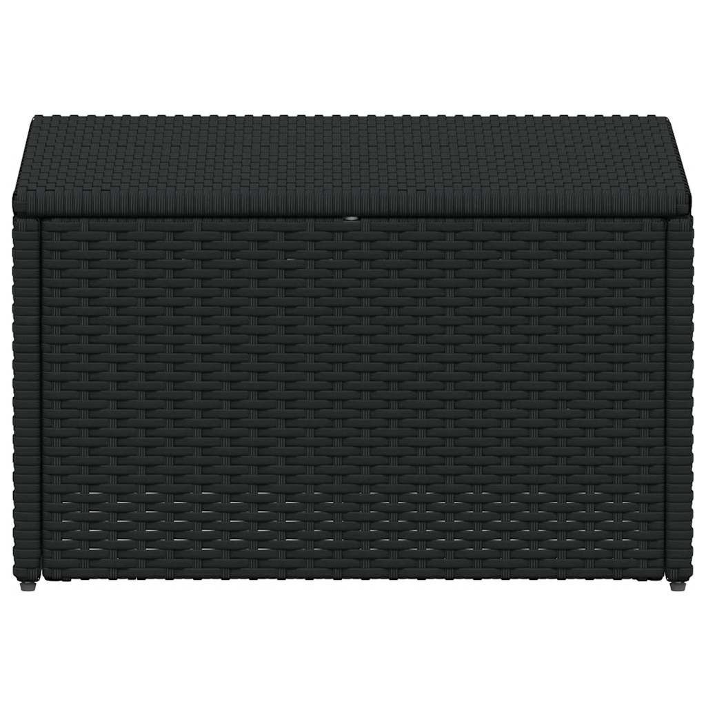 4 Piece Garden Lounge Set with Cushions Poly Rattan Black