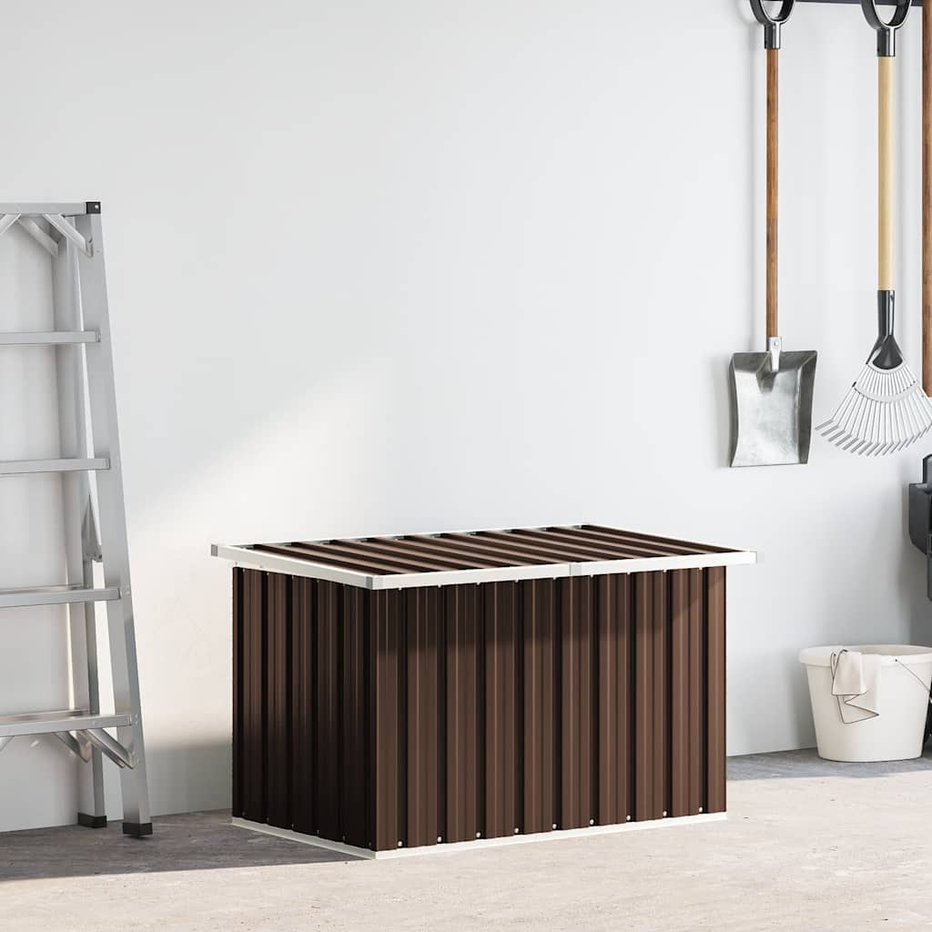 Garden Storage Box Brown 109x67x65 cm