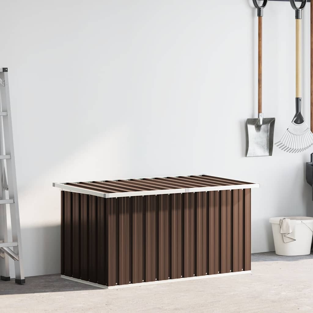 Garden Storage Box Brown 129x67x65 cm