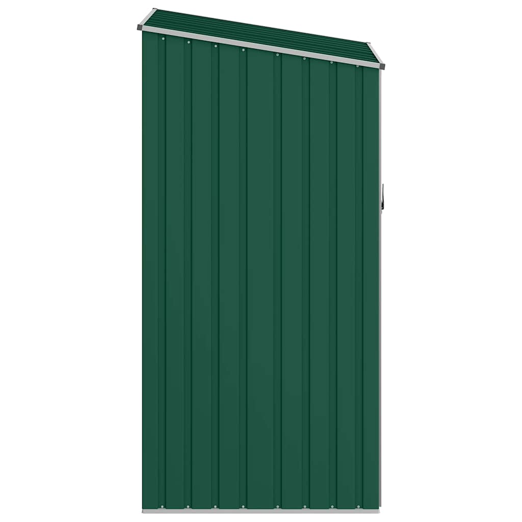 Garden Firewood Shed Green 245x98x159 cm Galvanised Steel
