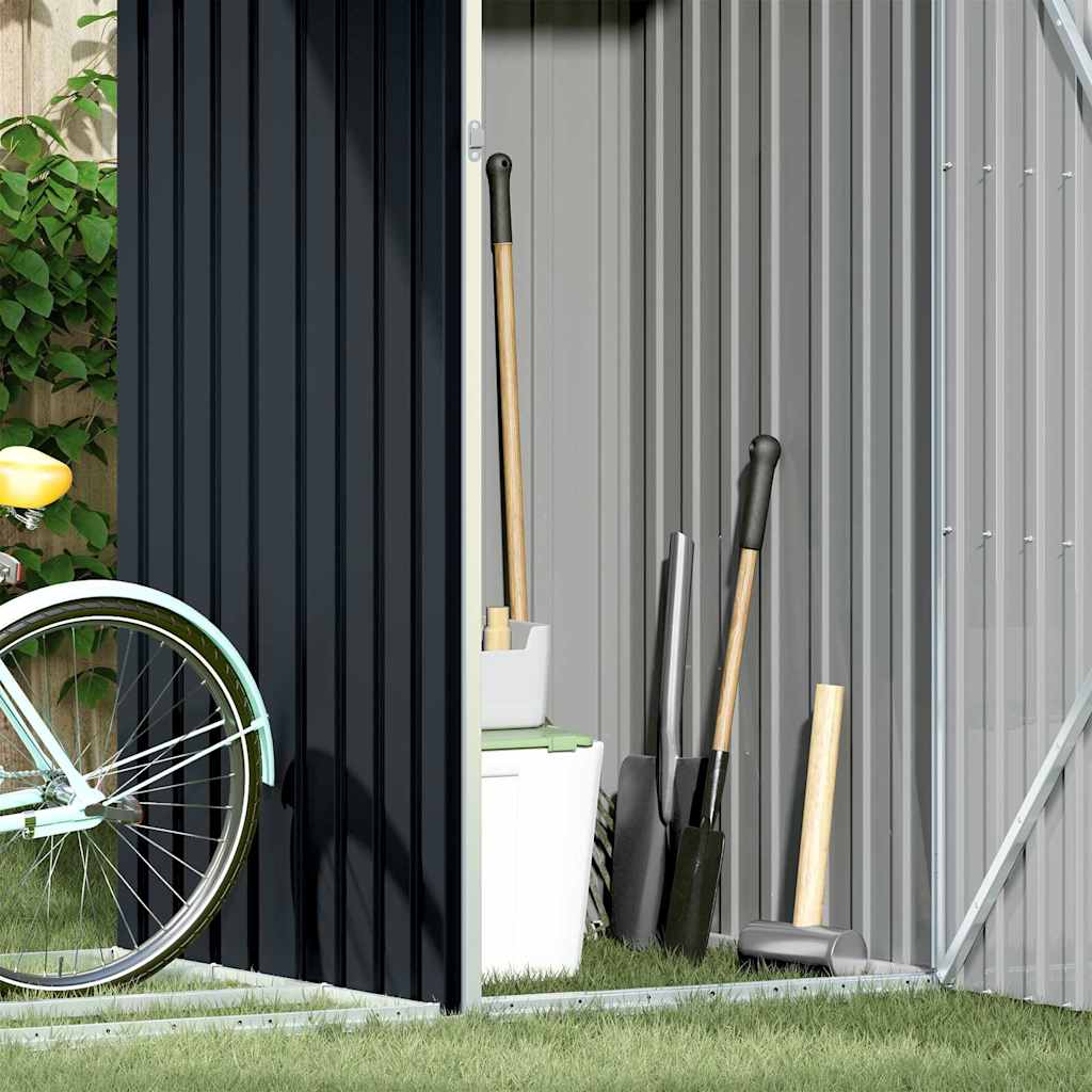 Garden Firewood Shed Anthracite 245x98x159 cm Galvanised Steel