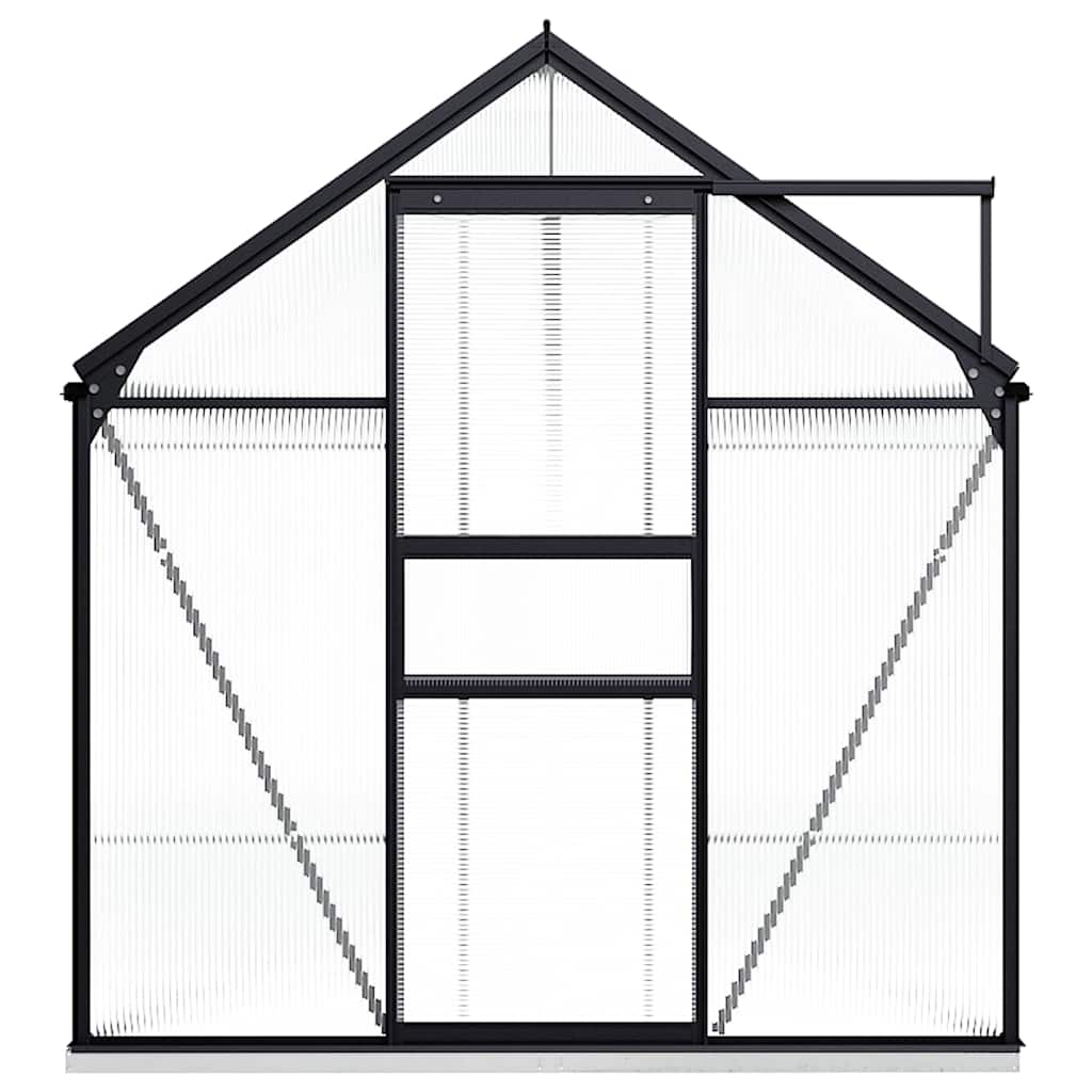 Greenhouse with Base Frame Anthracite Aluminium 8.17 m²