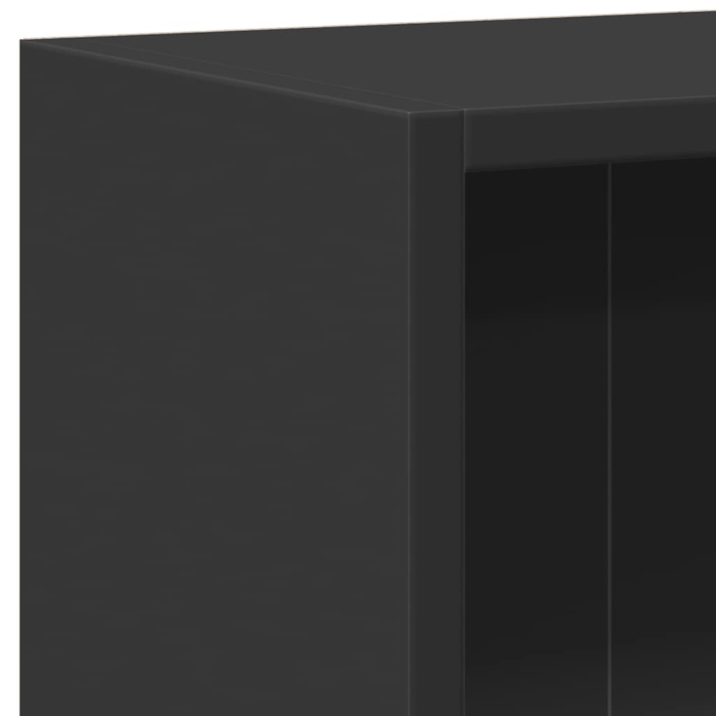 Bookshelf Black 80x24x75 cm Engineered Wood