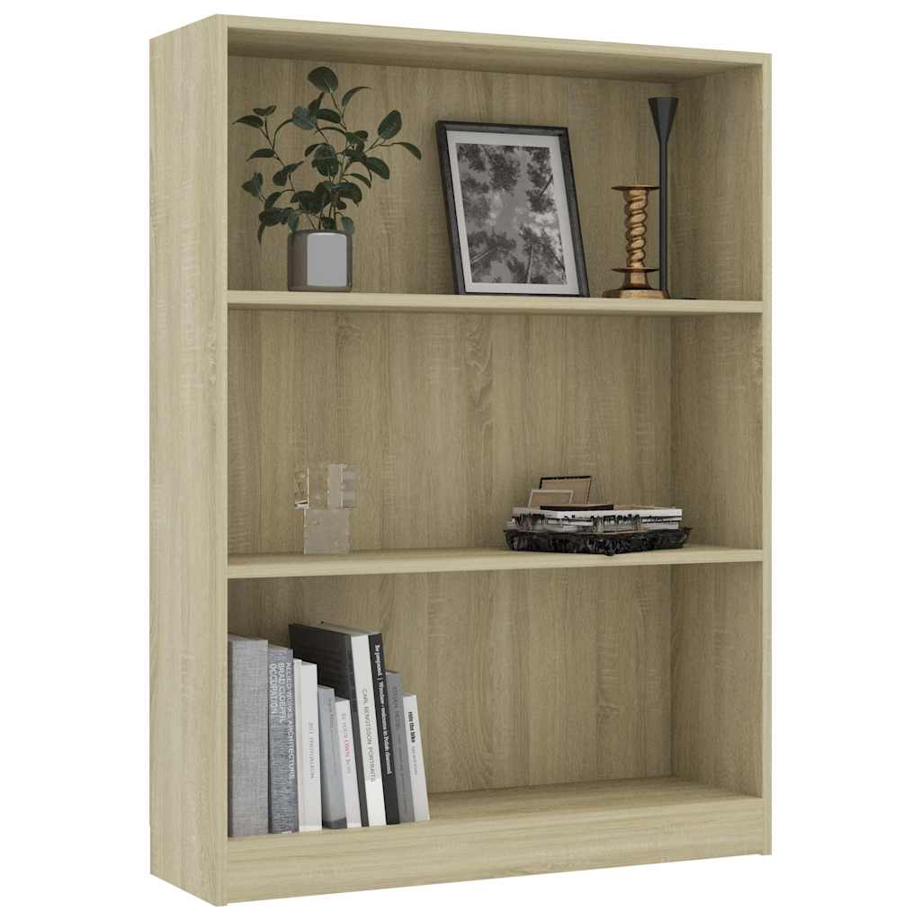 Bookshelf Sonoma Oak 80x24x108 cm Engineered Wood