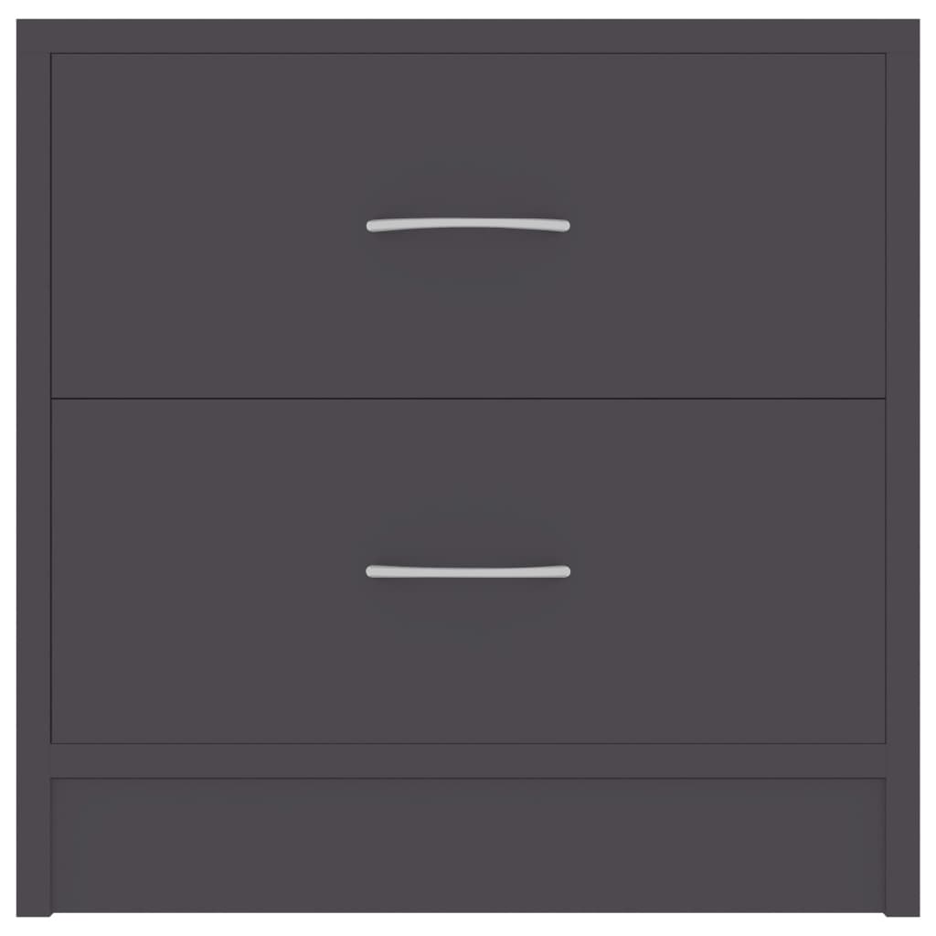 Bedside Cabinets 2 pcs Grey 40x30x40 cm Engineered Wood